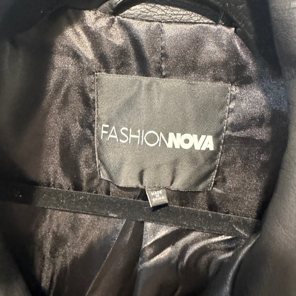 Vegan Leather Jacket Plus Size - Picture 5 of 6